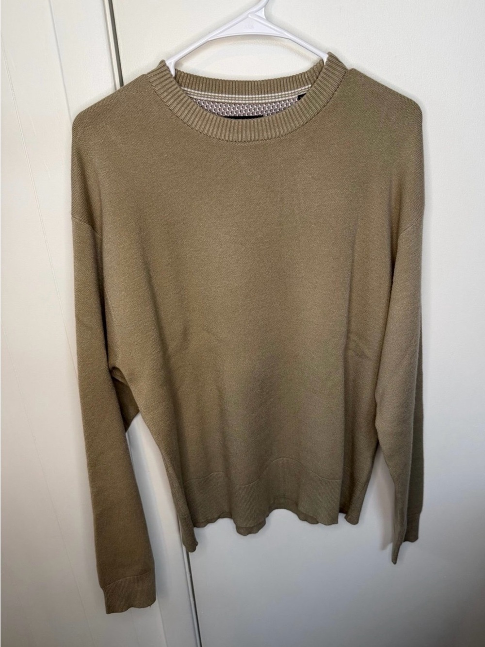 Porter & Ash Mens Crewneck Sweater in Olive Brown